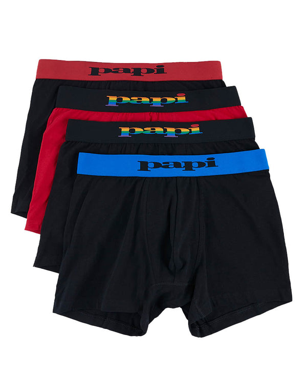 PAPI Boxer Briefs 4 Pack Mens - 990003, Navy/Grey/Black/Lt Blue - Naab,  Small : : Clothing, Shoes & Accessories