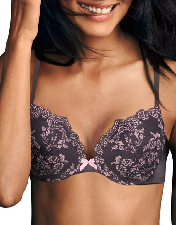 Maidenform Love the Lift Strappy Lace Push Up Bra Style DM9900 Size 36D  Pink Blk - Helia Beer Co