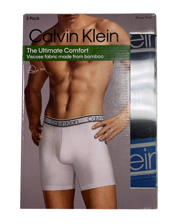 CALVIN KLEIN UNDERWEAR Three-Pack Low-Rise Stretch-Cotton Boxer Briefs for  Men
