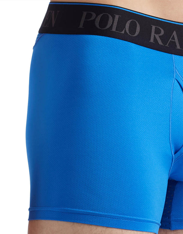 4D-Flex Performance Mesh Boxer Briefs - 3 Pack Colby Blue/Royal/Navy S by  Polo Ralph Lauren