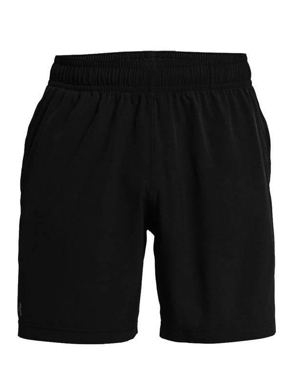 Under Armour Elevated Woven Shorts Black Logo Internal Drawcord Mens  1321724 001 