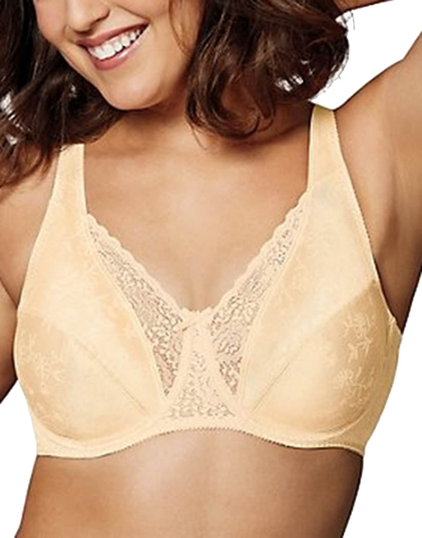 AVENUE | Women's Plus Size Lace Balconette Bra - beige- 50D