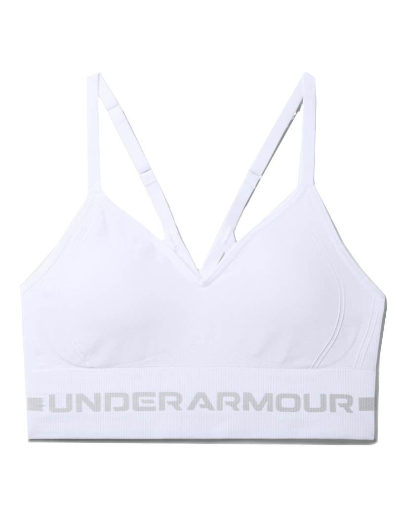Under Armour UA Seamless Low Long Sports Bra 1357719 Size Large Black