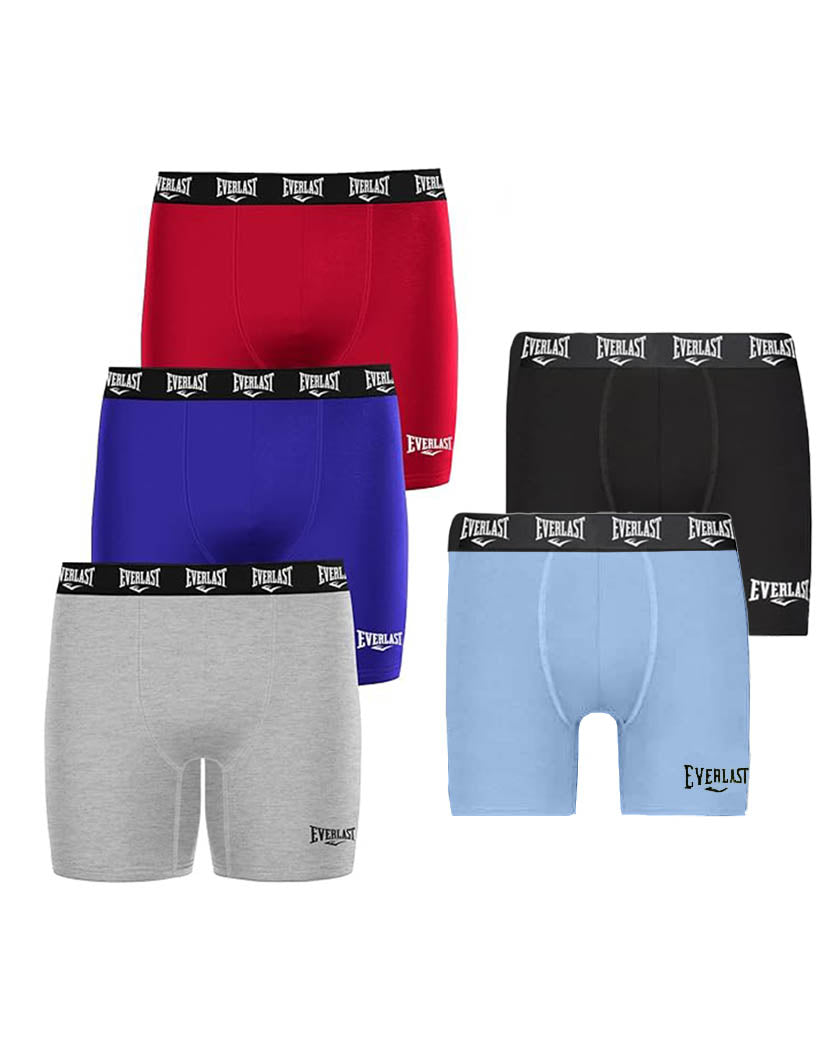 Hanes Premium Boyfriend Cotton Stretch Mid-Thigh Boxer Briefs- 4 pack -  Size 6