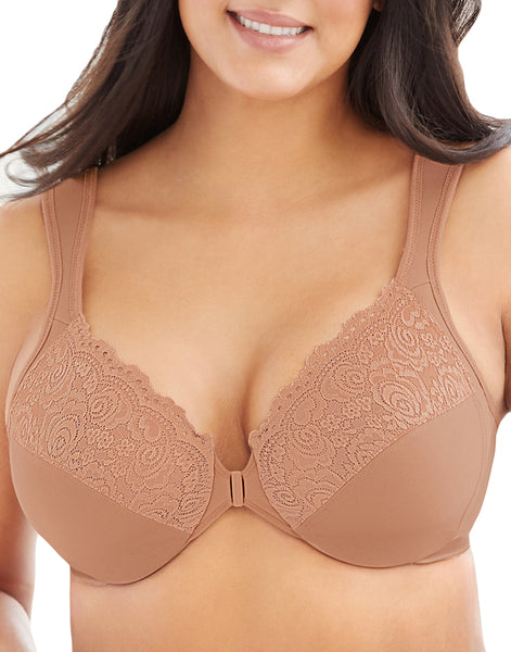  ALSWIG Lace Front Hook Bra, Front Hooks, Stretch-lace
