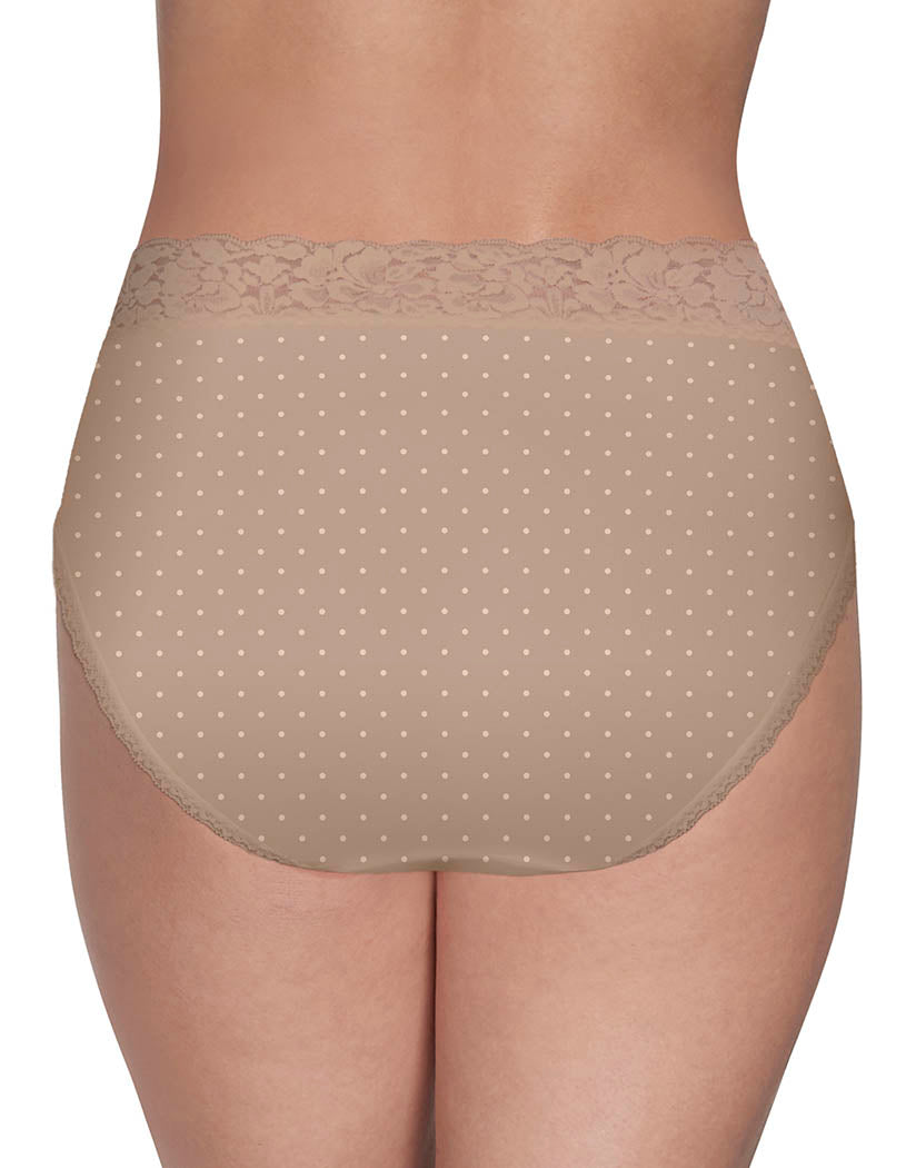 Women's Vanity Fair 13280 Flattering Lace Ultimate Comfort Hi-Cut Panty  (Seaside Mist Stripe 7)