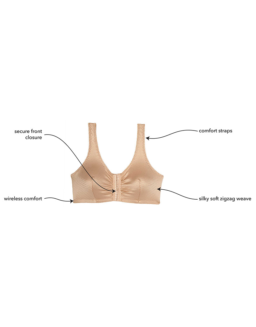 Jacquard Wireless Softcup Bra with Cushion Straps