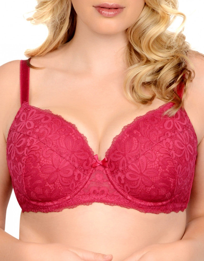 Womens Nude H Lace Overlay Full Coverage Bras 36 