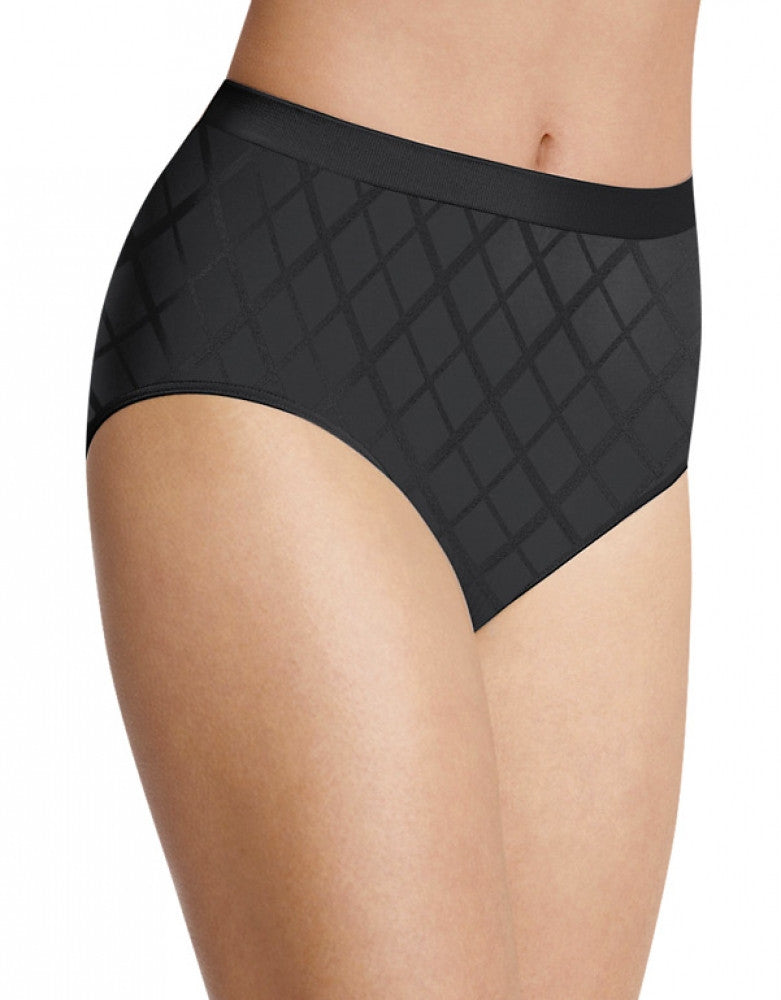 Bali Comfort Revolution Microfiber Hi-Cut Panty, 3-Pack Black/Black/Black  6/7 Women's 
