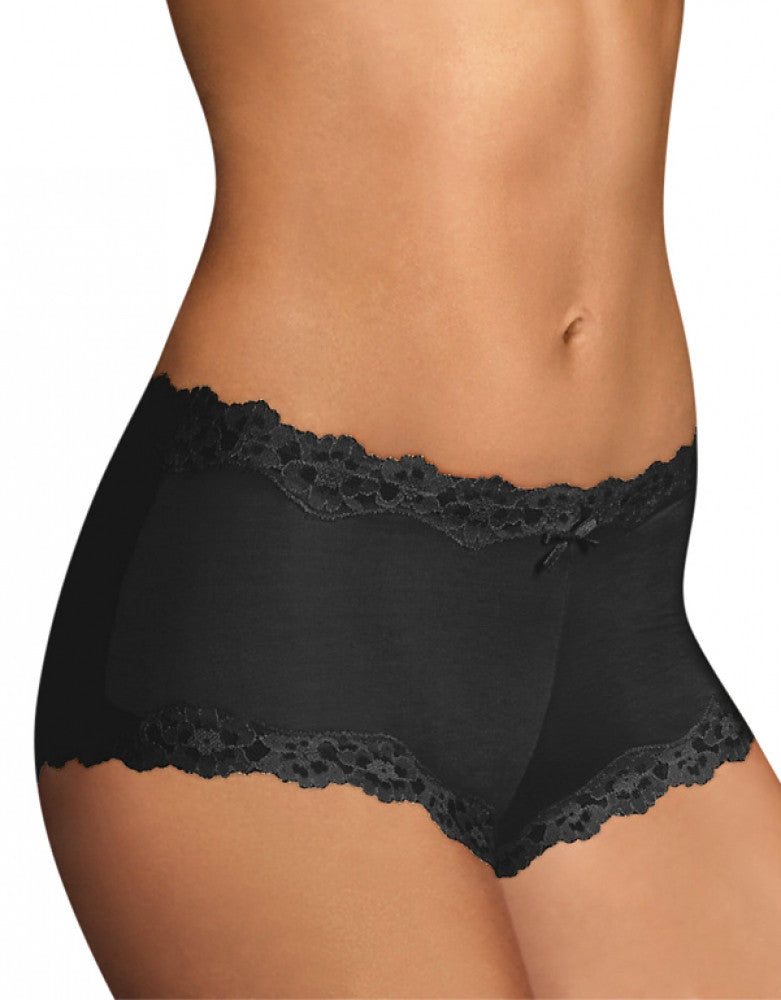 Silk and scalloped lace panty brief