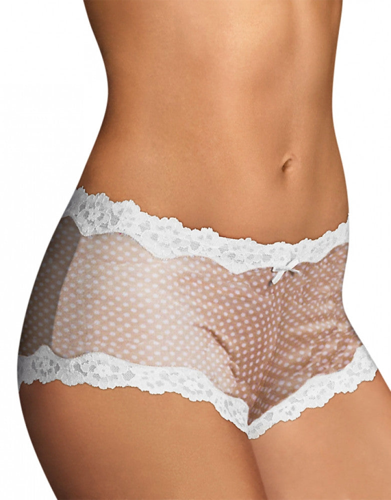 Women's Maidenform 40837 Cheeky Scalloped Lace Hipster Panty (Lavender  Picnic Ditsy 6)
