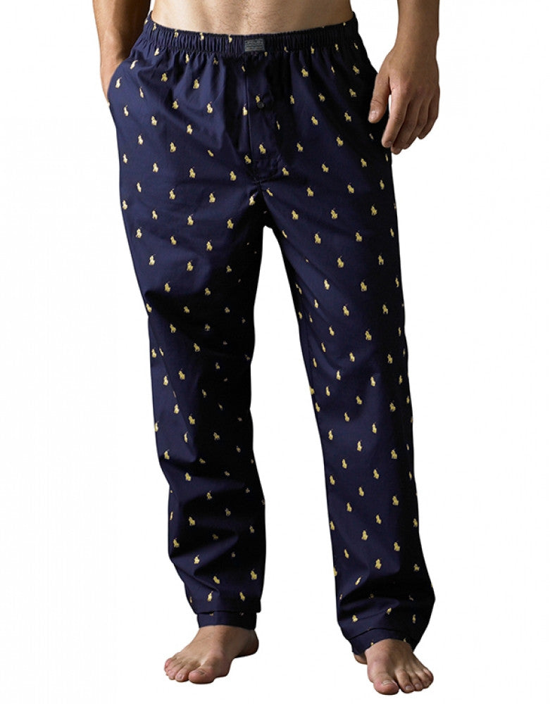 Polo Ralph Lauren Pajama Pants, Men's Cotton Jogger PJ Pant, Blue