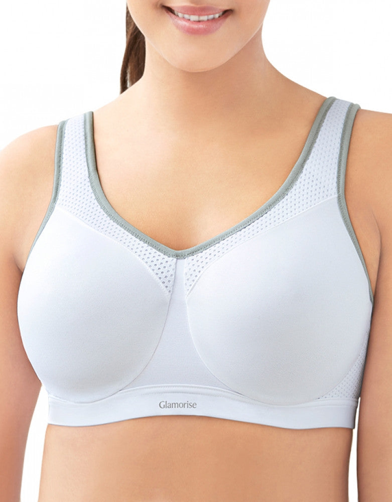 Sports Bra High Impact Underwire Non-Padded Soft Cups White