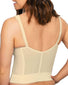 Beige Back Exquisite Fully Front Close Longline Posture Bra 5107530