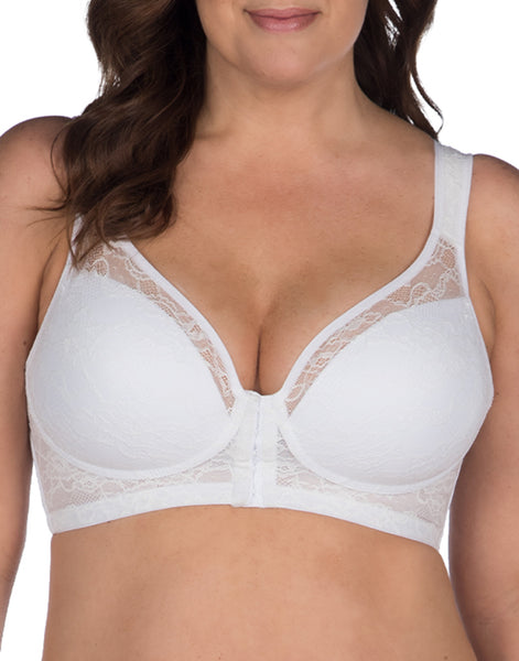  ALSWIG Lace Front Hook Bra, Front Hooks, Stretch-lace