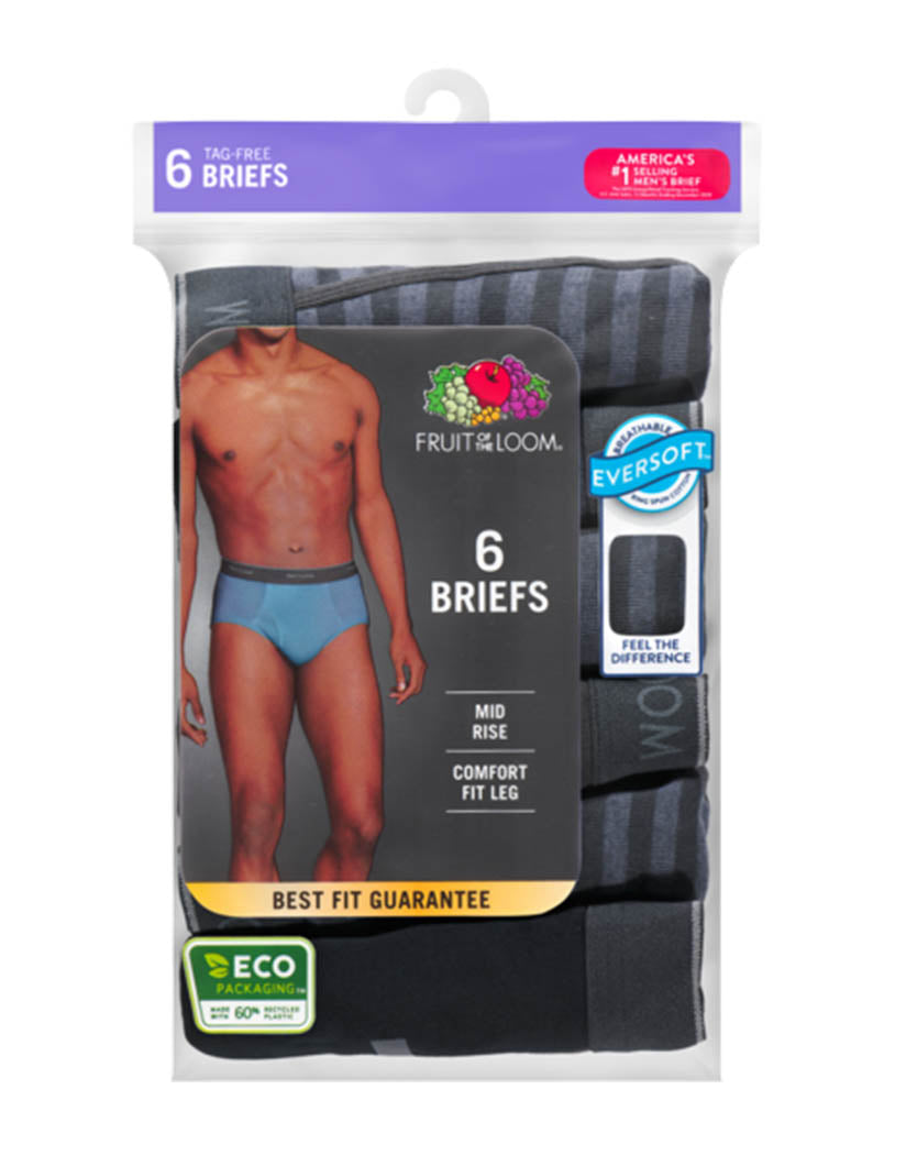 Men's Stripe and Solid Fashion Briefs, Fruit of the Loom