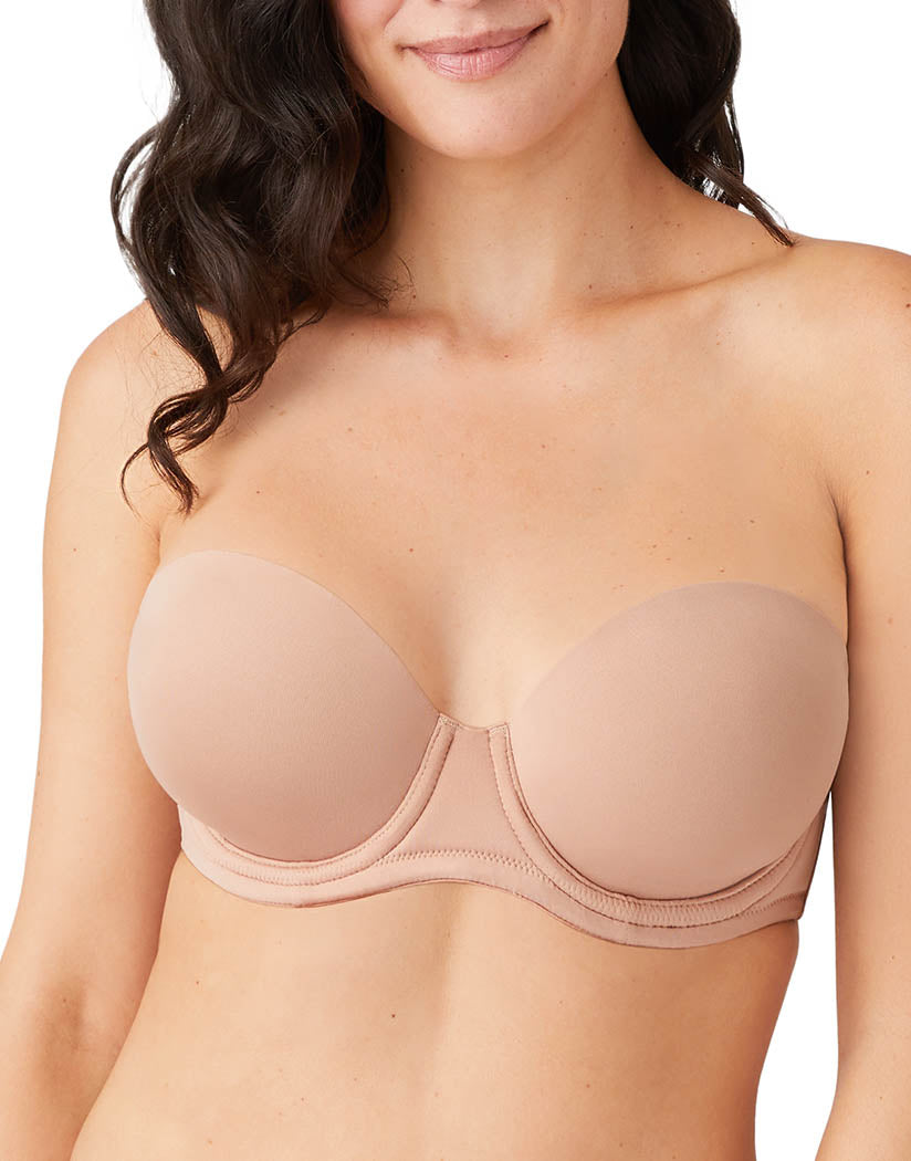 Women'S Push Up Strapless Bra Lace Underwire Full Coverage