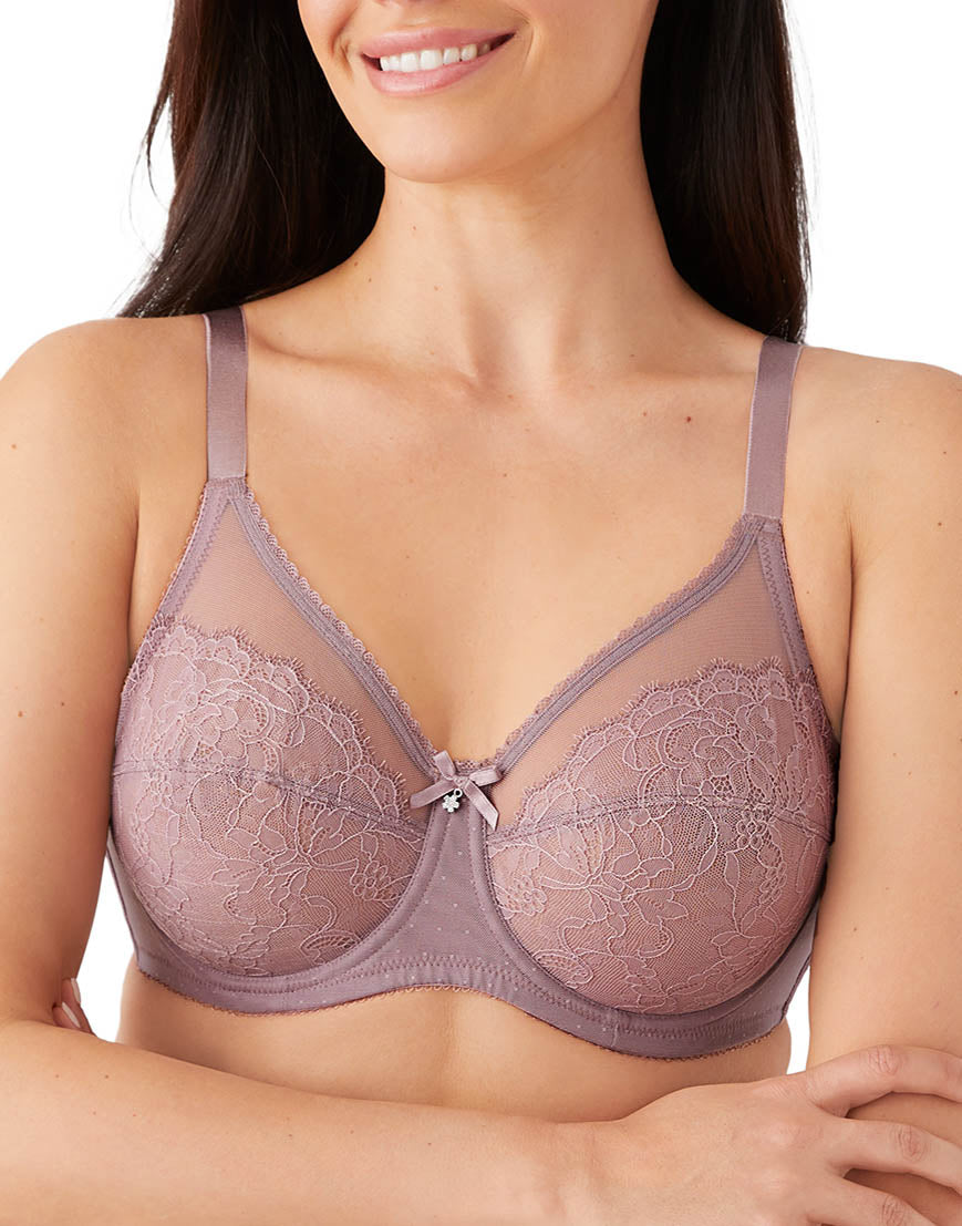 Wacoal Retro Chic Full-Busted Underwire Bra 855186 (Toast) Women's Bra. A  retro wonder. Designed for the full bust. Two-section un…