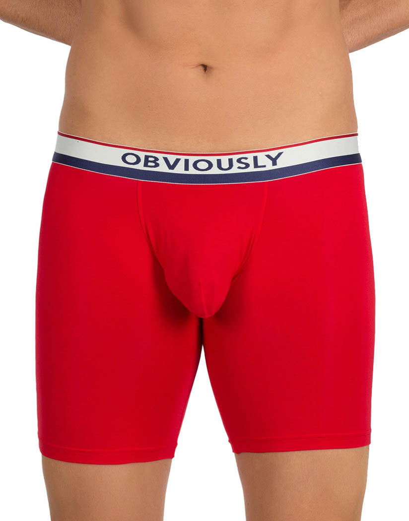 Men's Obviously B09 EveryMan 6 Inch Boxer Brief (Chili Red S) 