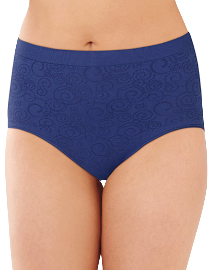 $40 Jockey Women's Blue Microfiber Seamless Hipster Underwear Panties Size 5