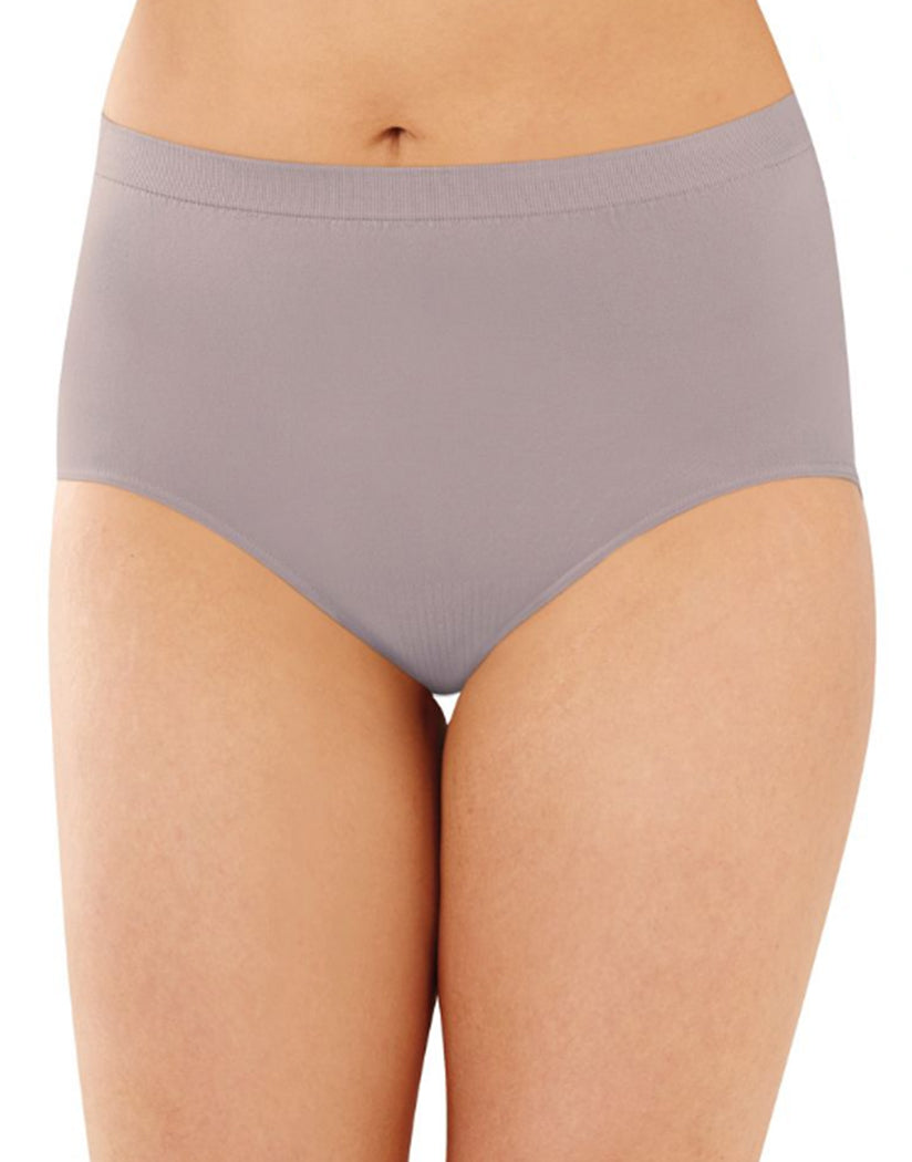 Bali Women's Comfort Revolution Seamless Brief Panty,Black/Nude,6/7 at   Women's Clothing store