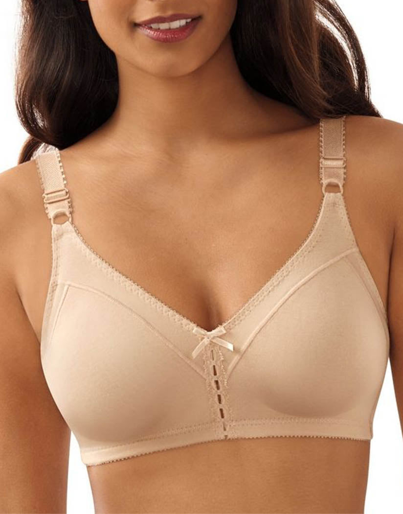 Bali Women's Double-Support Cotton Wirefree Bra Full Coverage NWT