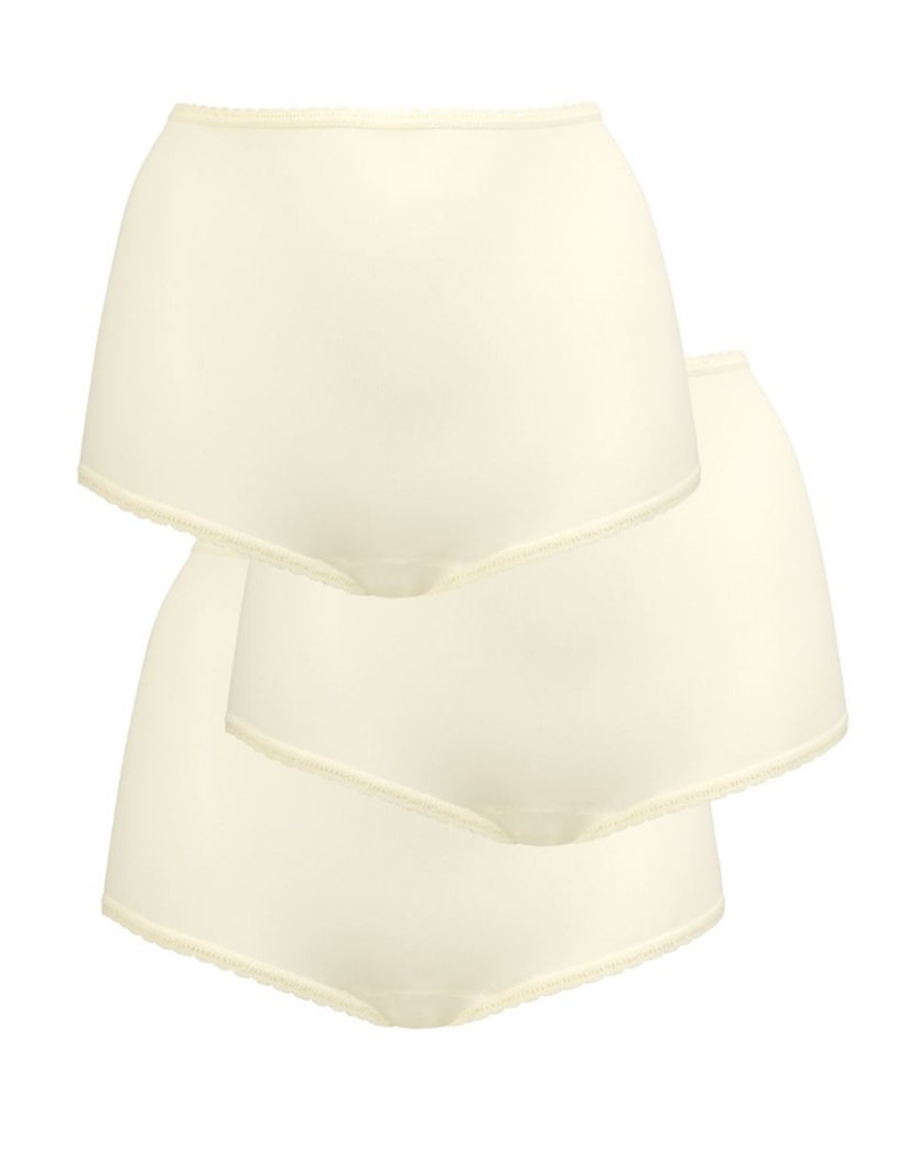 Women's Bali A332 Cool Cotton Skimp Skamp Brief Panty - 3 Pack (3 White 6)  