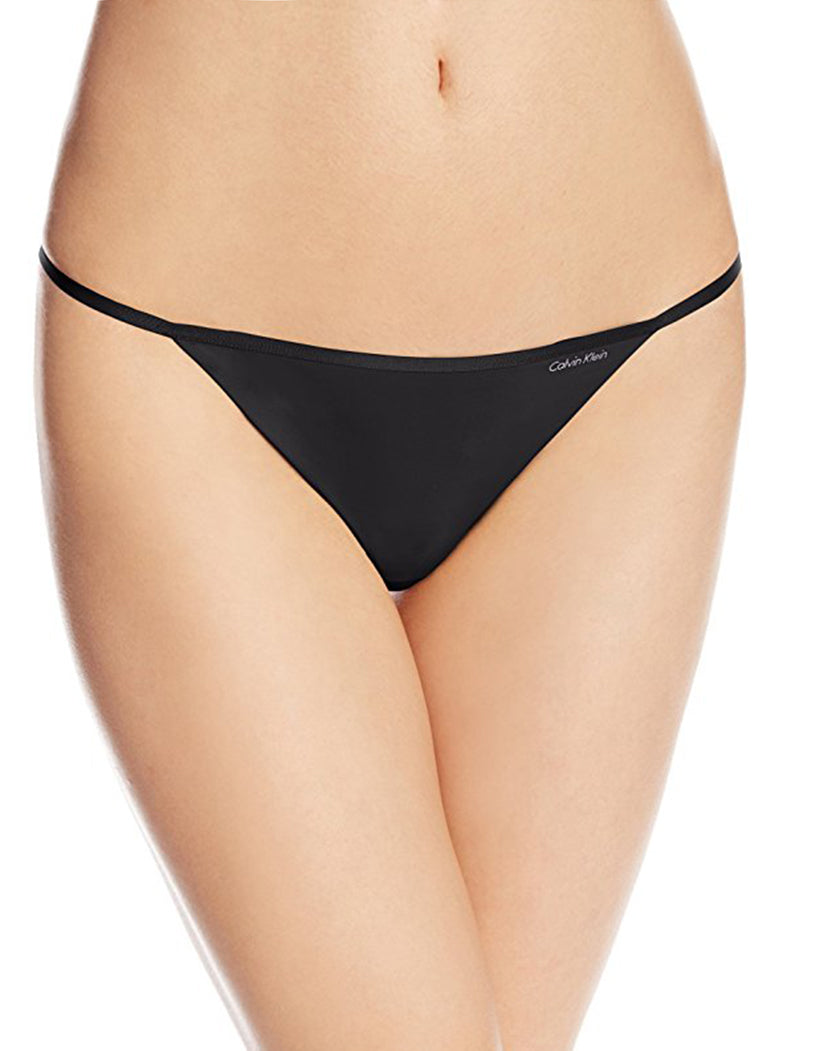 Calvin Klein Microfiber Thong With Lace QD3536 XS, S, M, L MSRP $12 - $13  NWT
