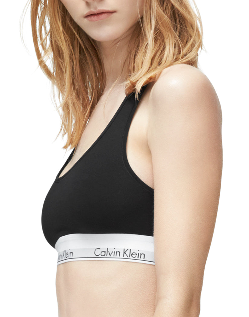 Calvin Klein Modern Cotton Bralette Black w/Silver F3785 - Free Shipping at  Largo Drive