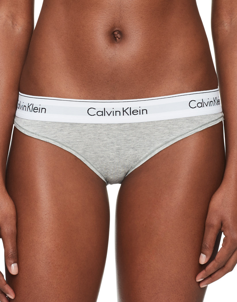 Calvin Klein Women's XS-XL Modern Cotton Thong Panty,, Grey