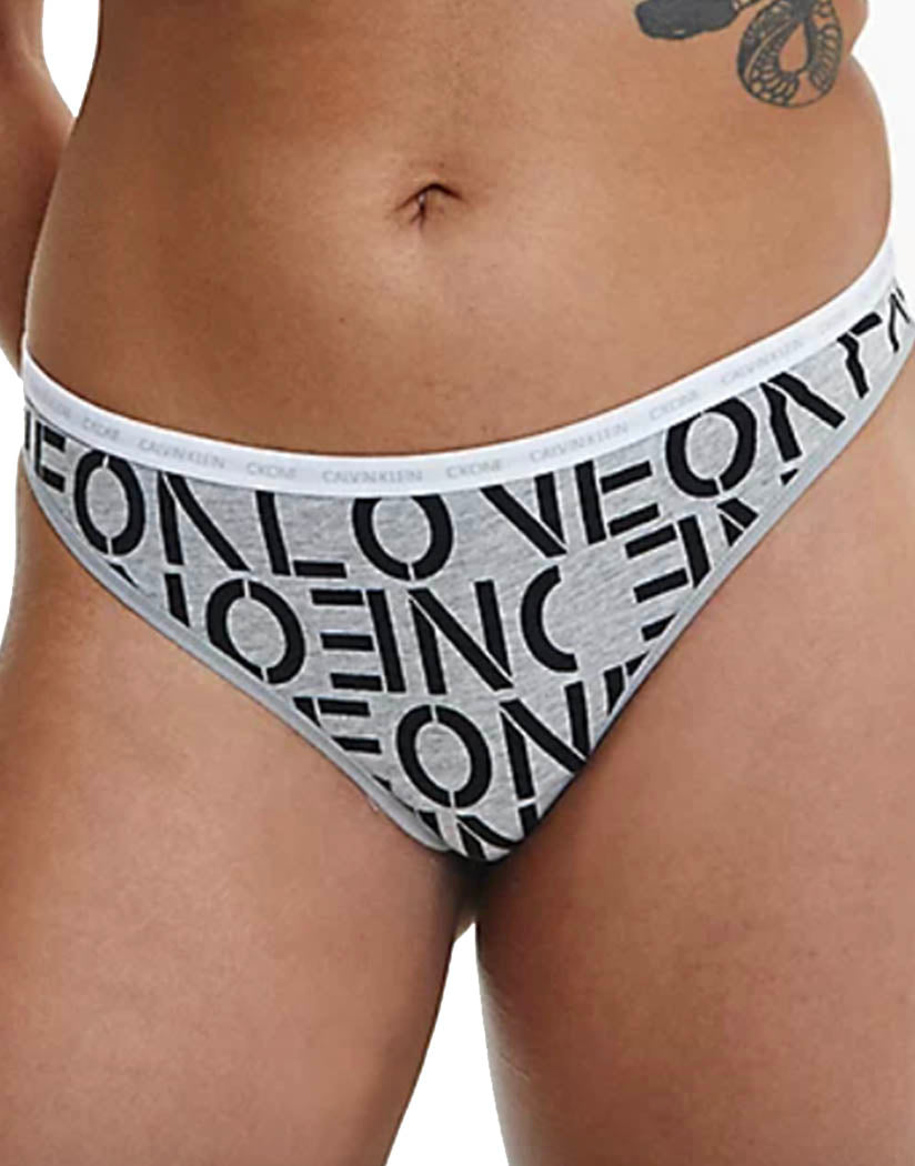 Calvin Klein Women's Thong in Grey Calvin Klein