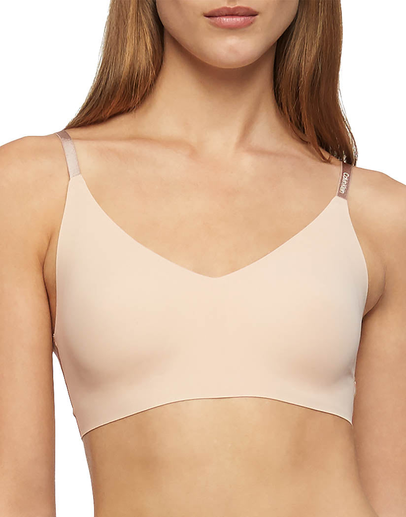 Calvin Klein Modern Cotton Lightly Lined Triangle Bralette in Red