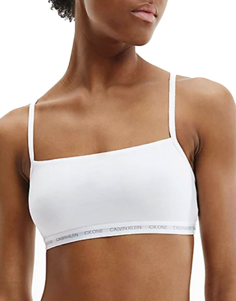 Calvin Klein CK One Cotton Lighty Lined Bralette Wirefree White QF6094 -  Free Shipping at Largo Drive