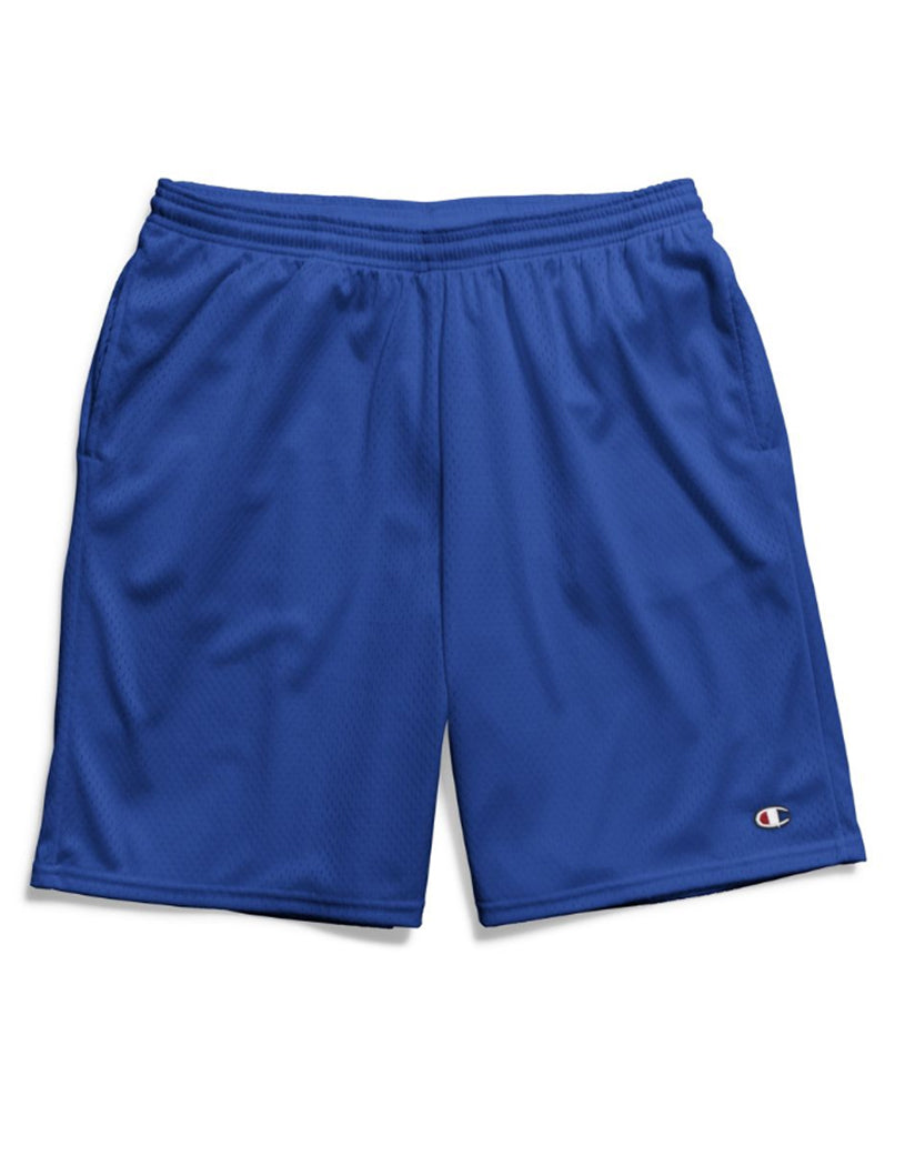 Champion Mens 7-Inch Taped Mesh Shorts, S, Athletic Navy 