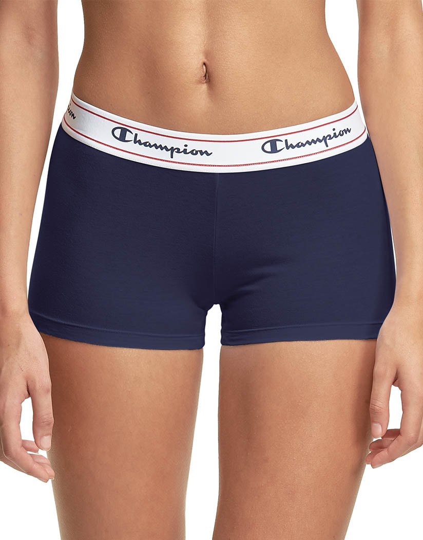 Champion Women's Heritage Boyshort Underwear, Script Logo Navy Oxford Print  M - Yahoo Shopping