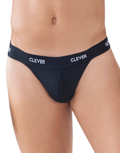 Clever Underwear Men's Zero Point Cheeky Brief Black Medium