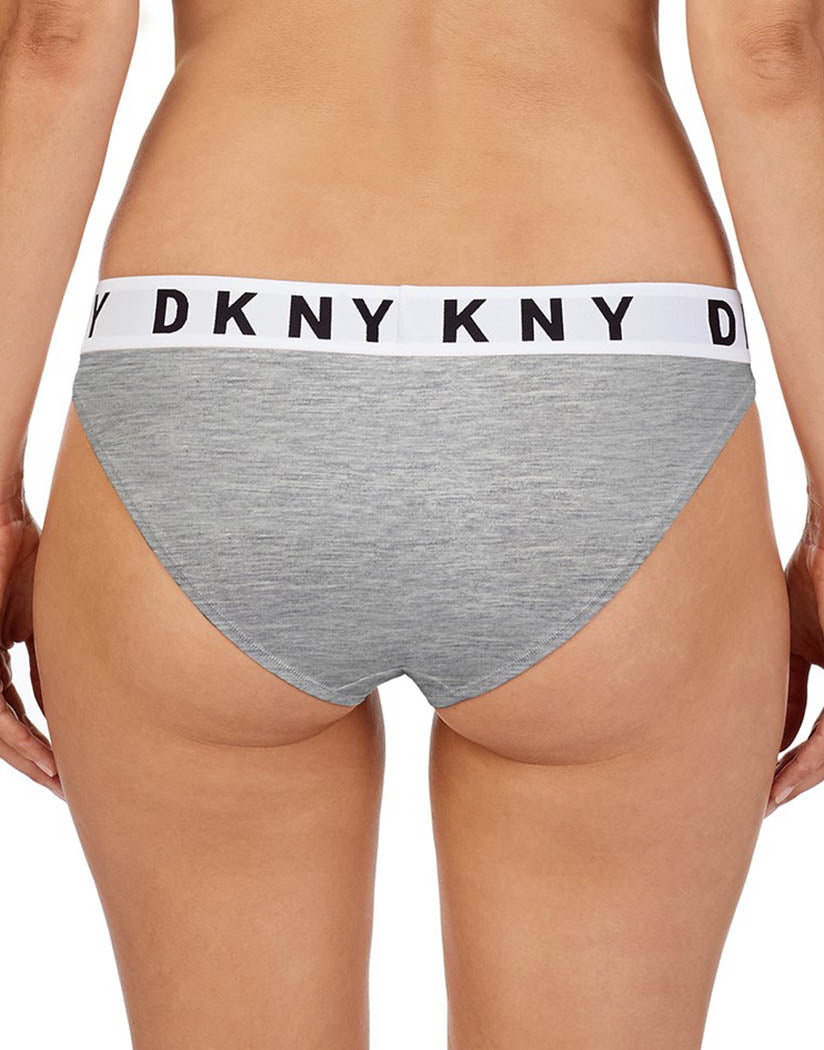 DKNY cotton logo seamless scoop bralette in gray