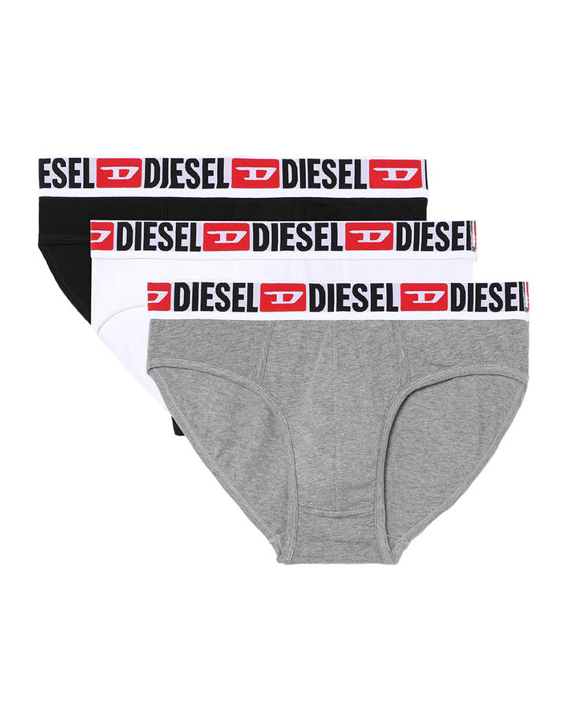 Diesel Men's 3-Pack Andre Cotton Stretch Briefs, New Black/White/Grey,  XX-Large at  Men's Clothing store