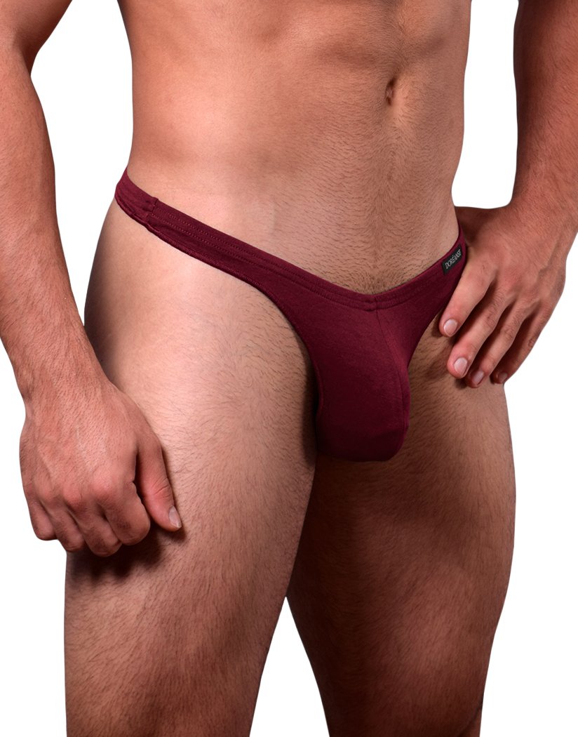 Doreanse 1392 Sexy Lingerie Mens Underwear Euro Thong Claret Red Small