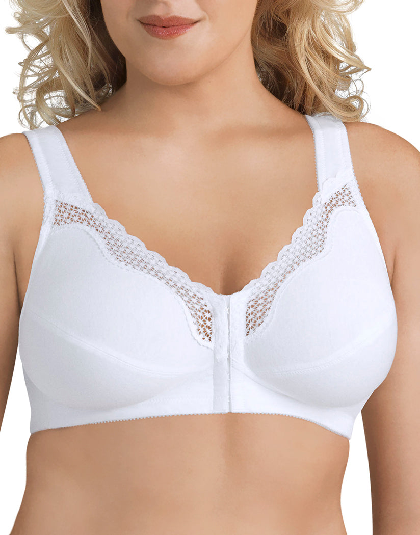 Plus Size White Basic Lace Bralette, You + All