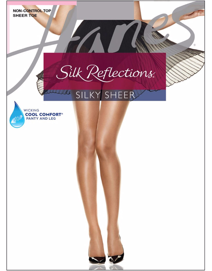 Hanes Women Silk Reflections Sheer Toe Pantyhose 715