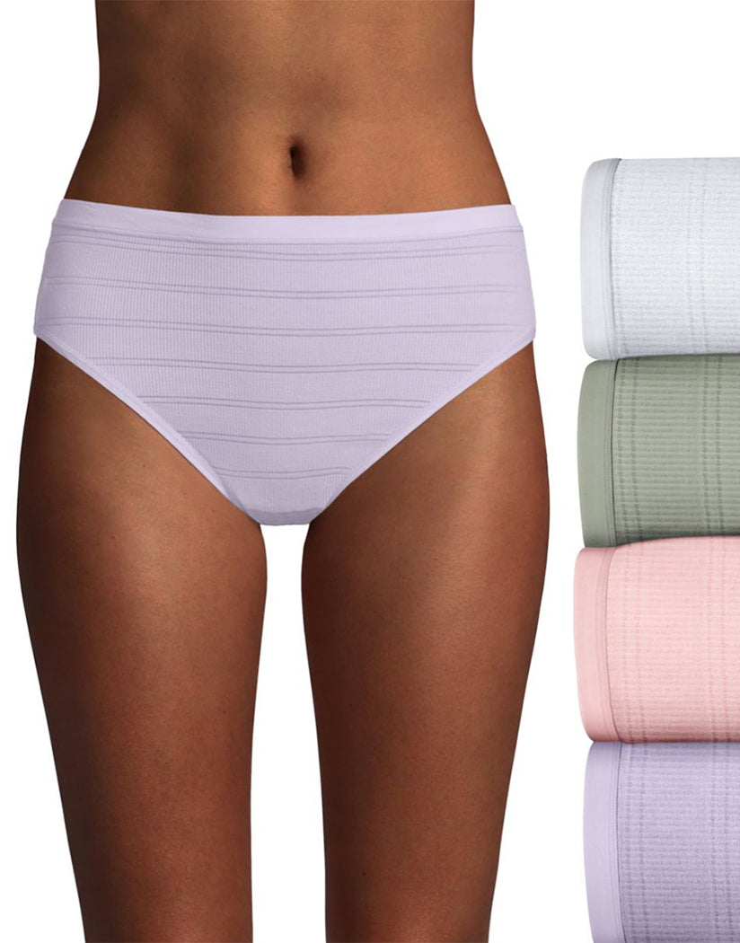 Hanes Originals Women's Underwear Ribbed Hi-Cut, 3-Pack