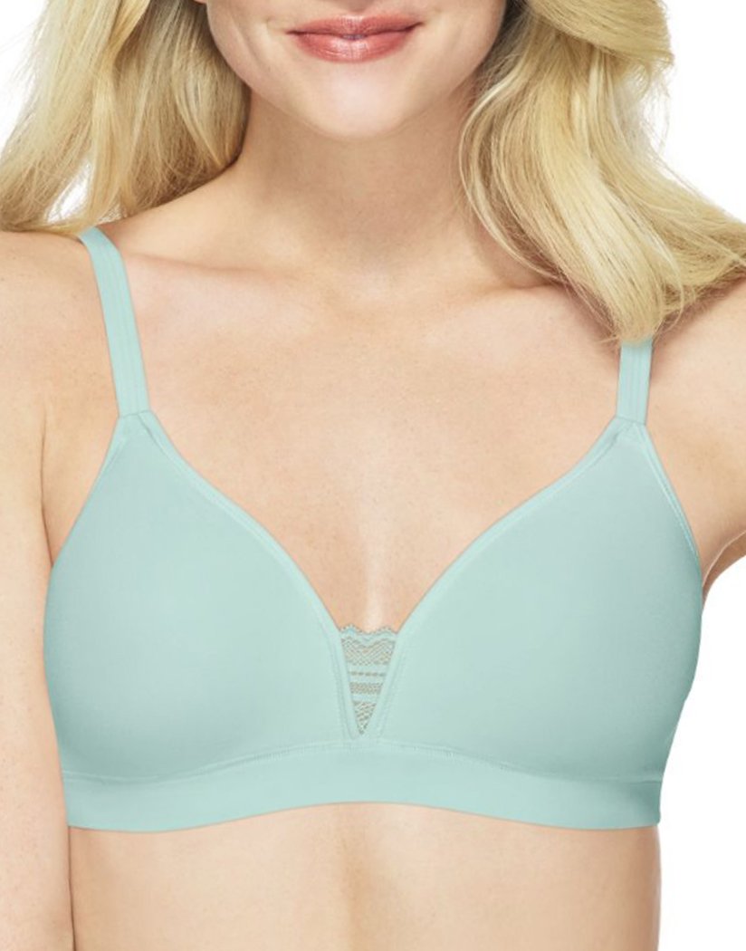 Hanes Ultimate Women's Unlined Wireless Bra with T-Shirt Softness Sterling  Grey Heather Print M 