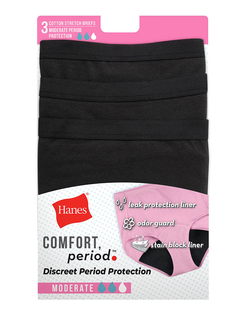 Hanes Comfort Period.™ Briefs Period Underwear Moderate Leaks