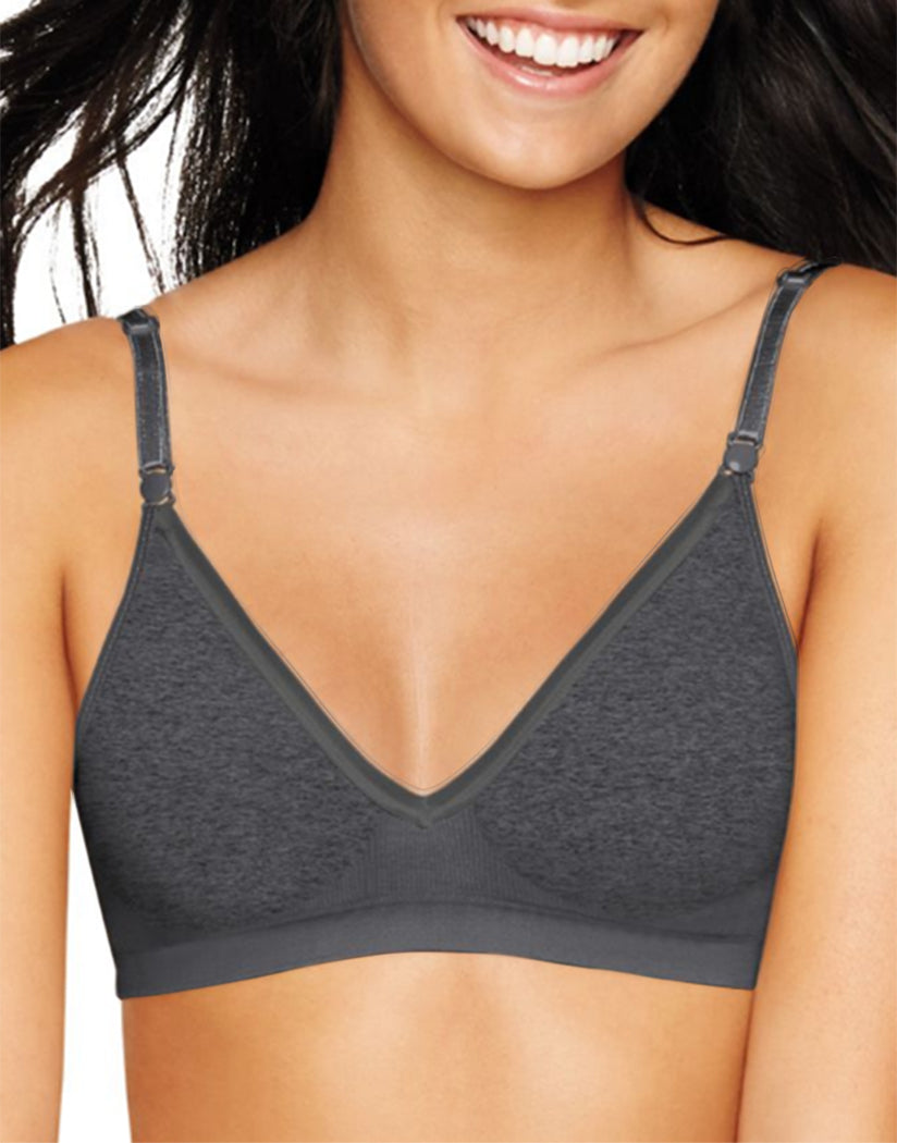 Hanes Womens Ultimate Comfy Support ComfortFlex Fit Wirefree Bra, XL, Black  at  Women's Clothing store