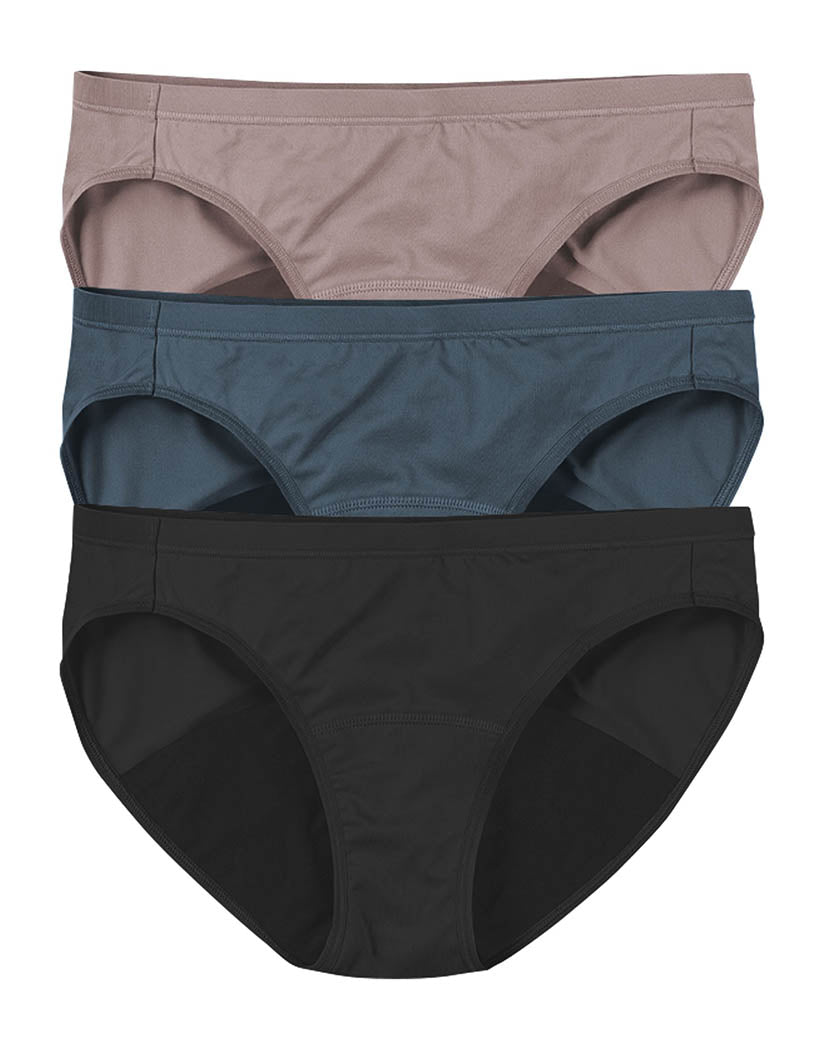 Hanes Originals Women's Seamless Rib Bikini Underwear, 3-Pack 