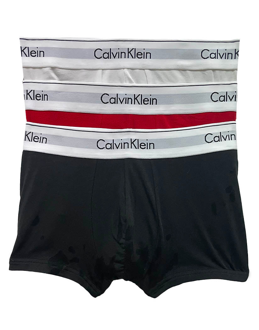 Calvin Klein Low Rise Cotton Stretch Trunks, Pack of 3, Black at