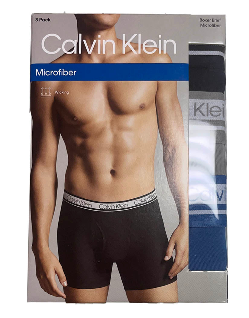 Athletic Works Men's Long Sleeve Boxer Brief Underwear, 3-Pack