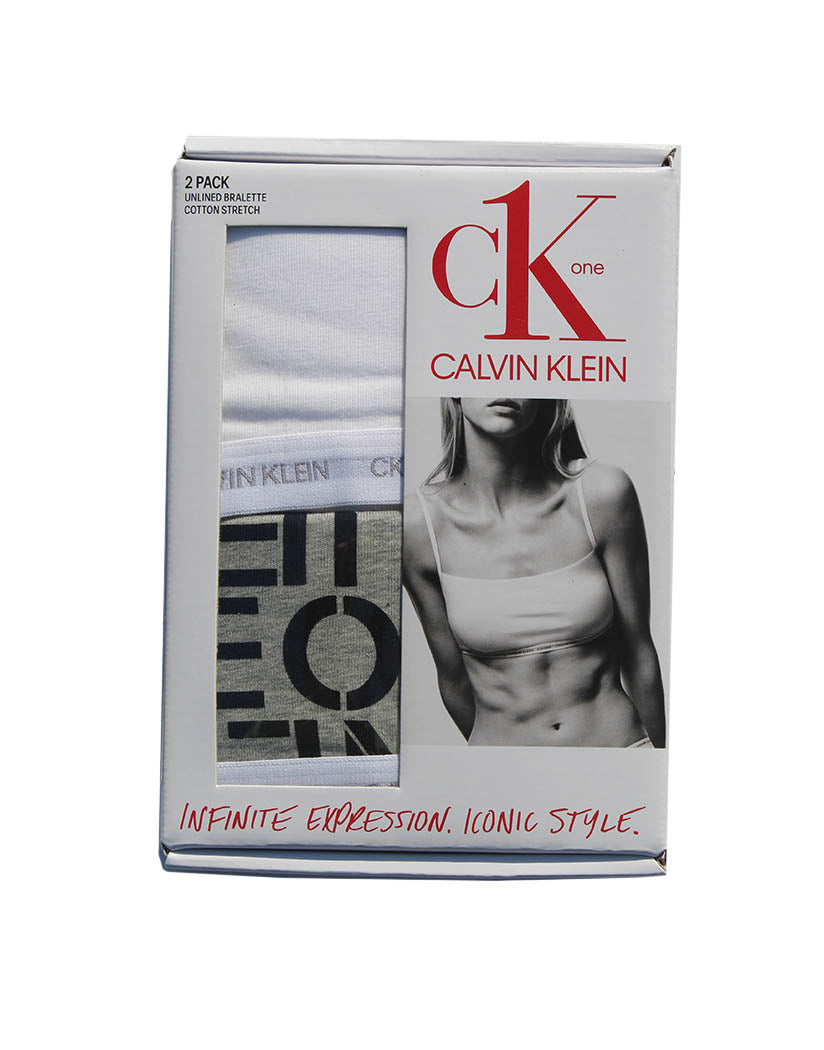 Calvin Klein CK One Cotton unlined bralette in gray