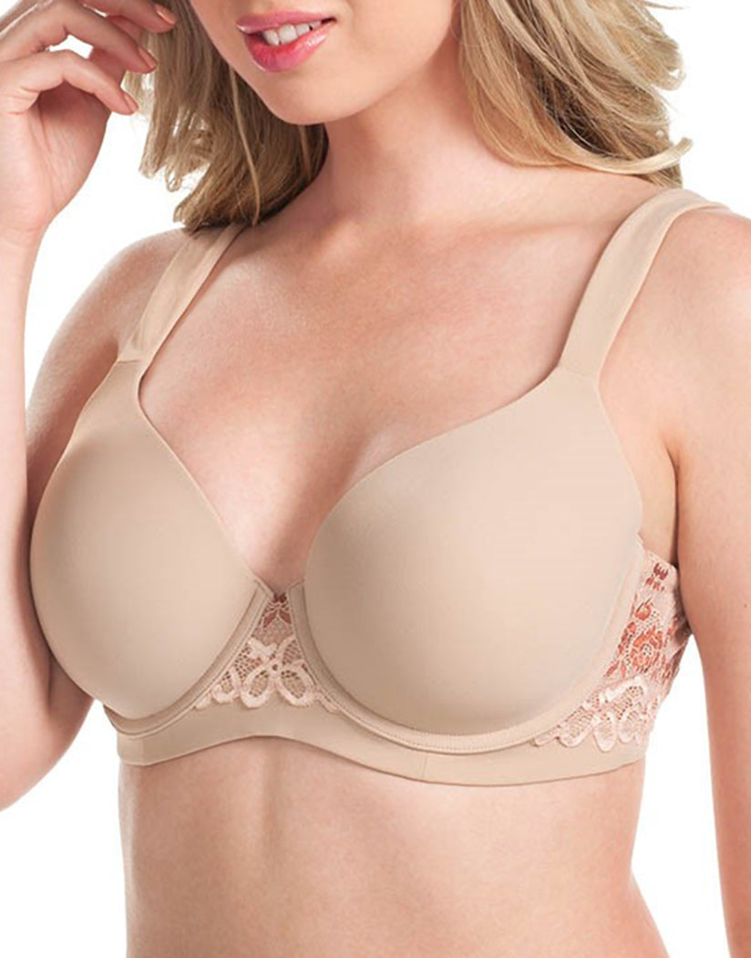 Leading Lady Womens Front-Hook Lightly Lined T-Back Underwire Bra